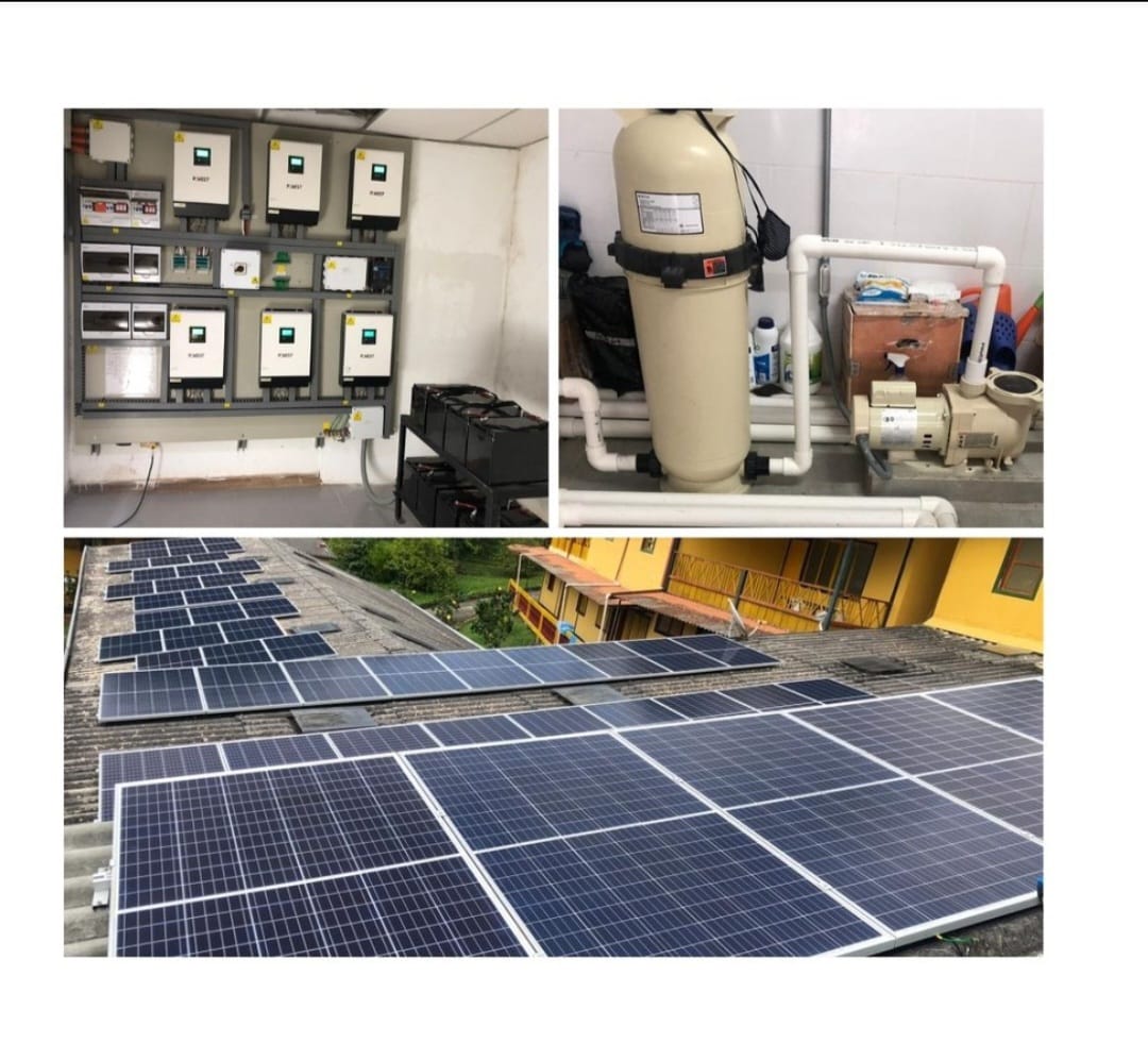 Centro Integral COODECOM — San Peregrino — Inversores híbridos Power, baterías, paneles solares | San Peregrino, Caldas